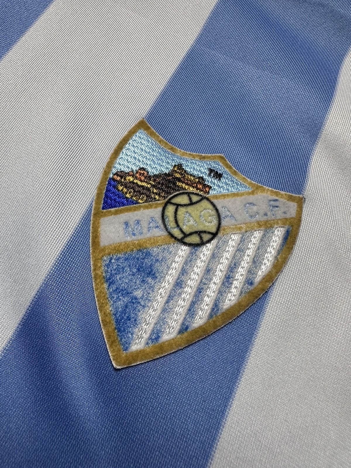 Nike × Vintage Vintage Nike Malaga soccer jersey size L striped 3 Weligton Size US L / EU 52-54 / 3 - 7 Thumbnail