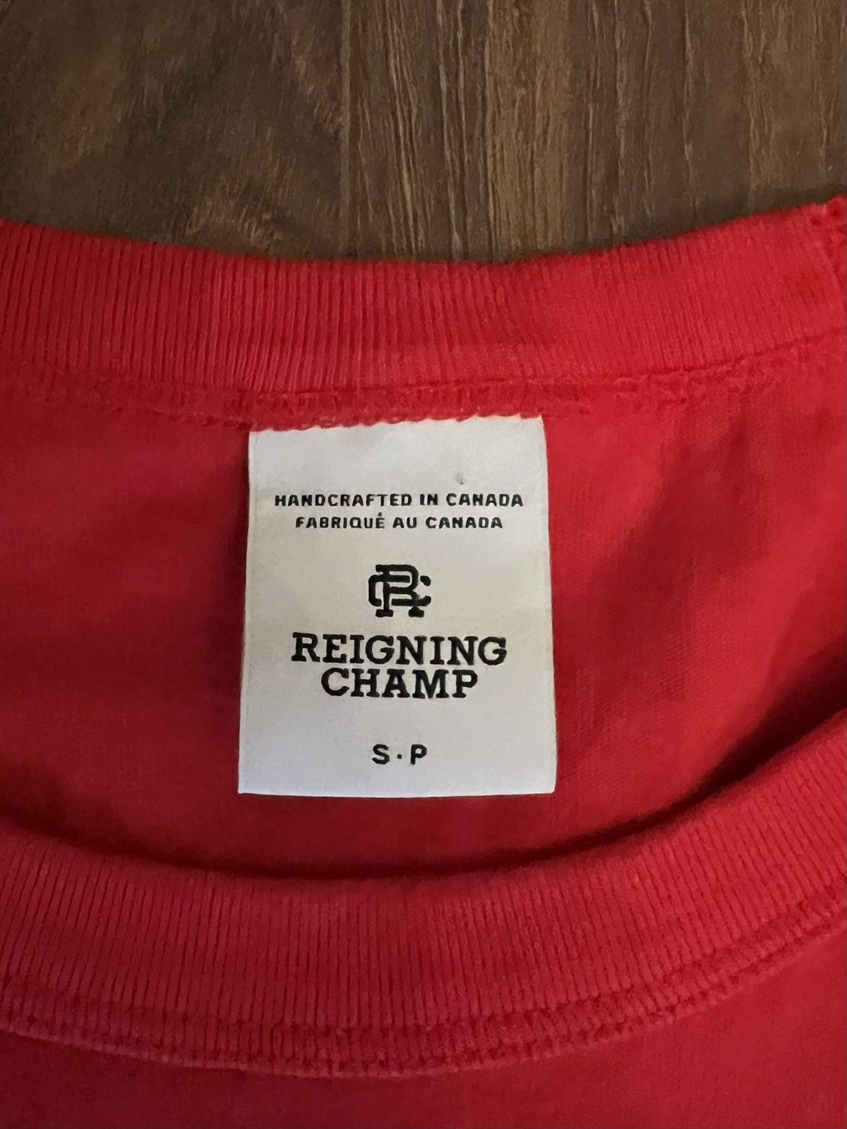 Reigning Champ Reigning Champ Serged Hem Tee in Red Size US S / EU 44-46 / 1 - 3 Thumbnail