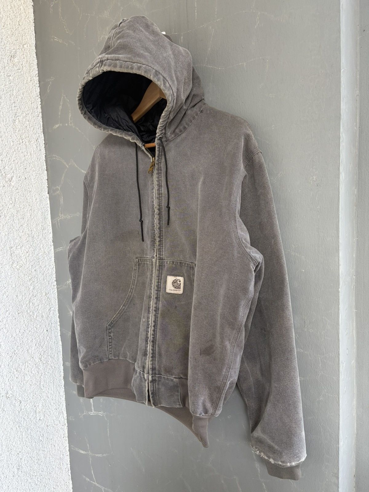 Carhartt 1990s Vintage Carhartt Active Jacket J06 CMT Cement Gray Size US L / EU 52-54 / 3 - 2 Thumbnail