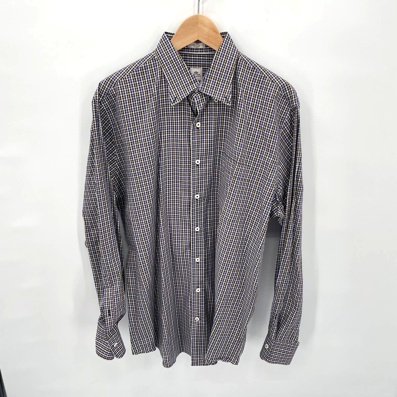 Peter Millar PETER MILLAR Cotton Button Down Plaid Shirt // L Size US L / EU 52-54 / 3 - 1 Thumbnail