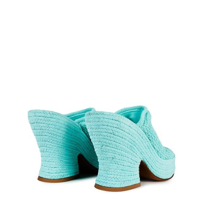 Bottega Veneta Bottega Veneta Wedge High Heel Mules in Blue Size US 6.5 / IT 36.5 - 4 Thumbnail