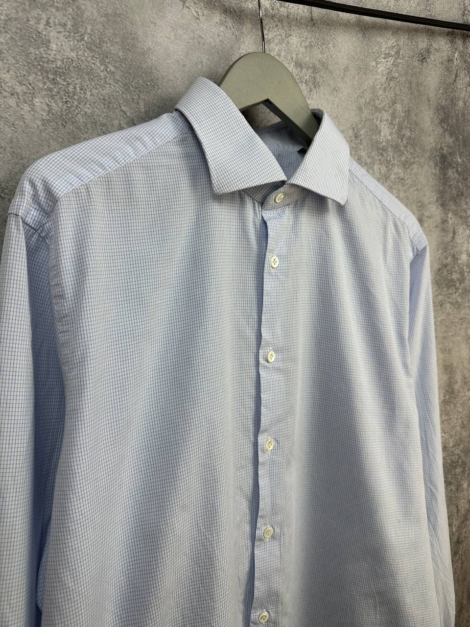 Pal Zileri Pal Zileri Luxury Italian Cotton Poplin Micro Check Shirt Size US XXL / EU 58 / 5 - 3 Thumbnail