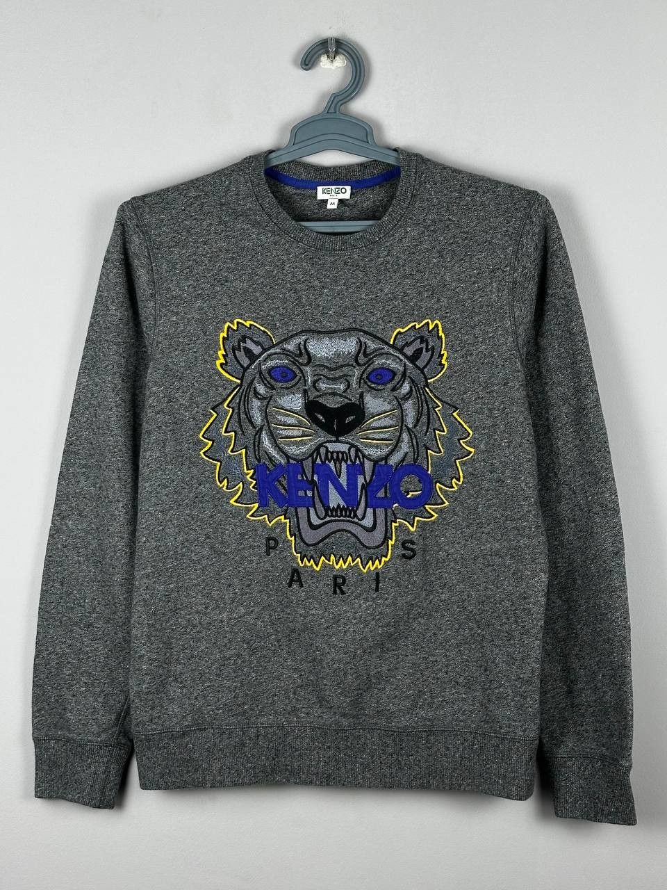 Kenzo Kenzo Paris Tiger Logo Crewneck Grey Sweatshirt Size US M / EU 48-50 / 2 - 1 Thumbnail