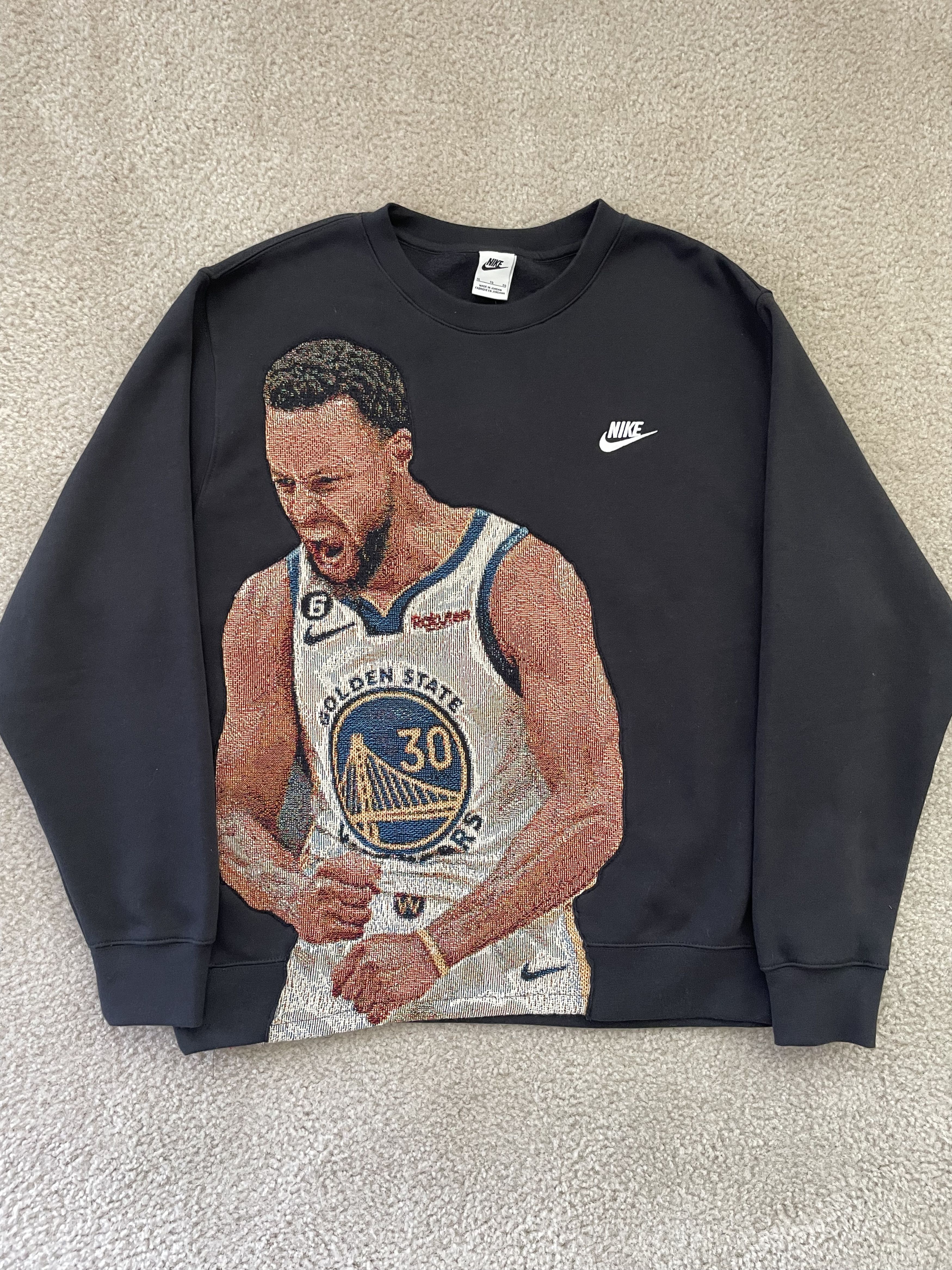 Nike Steph Curry Warriors Nike Custom Tapestry Hoodie Size US XL / EU 56 / 4 - 1 Thumbnail