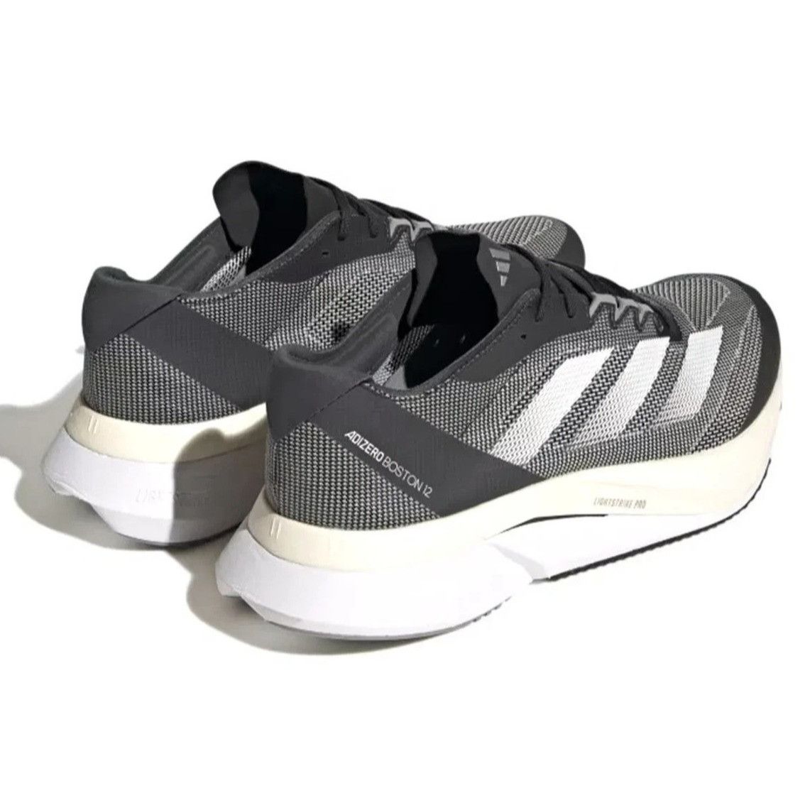 Adidas adidas Adizero Boston 12 M – Men Running Shoes Black White I Size US 12 / EU 45 - 4 Thumbnail
