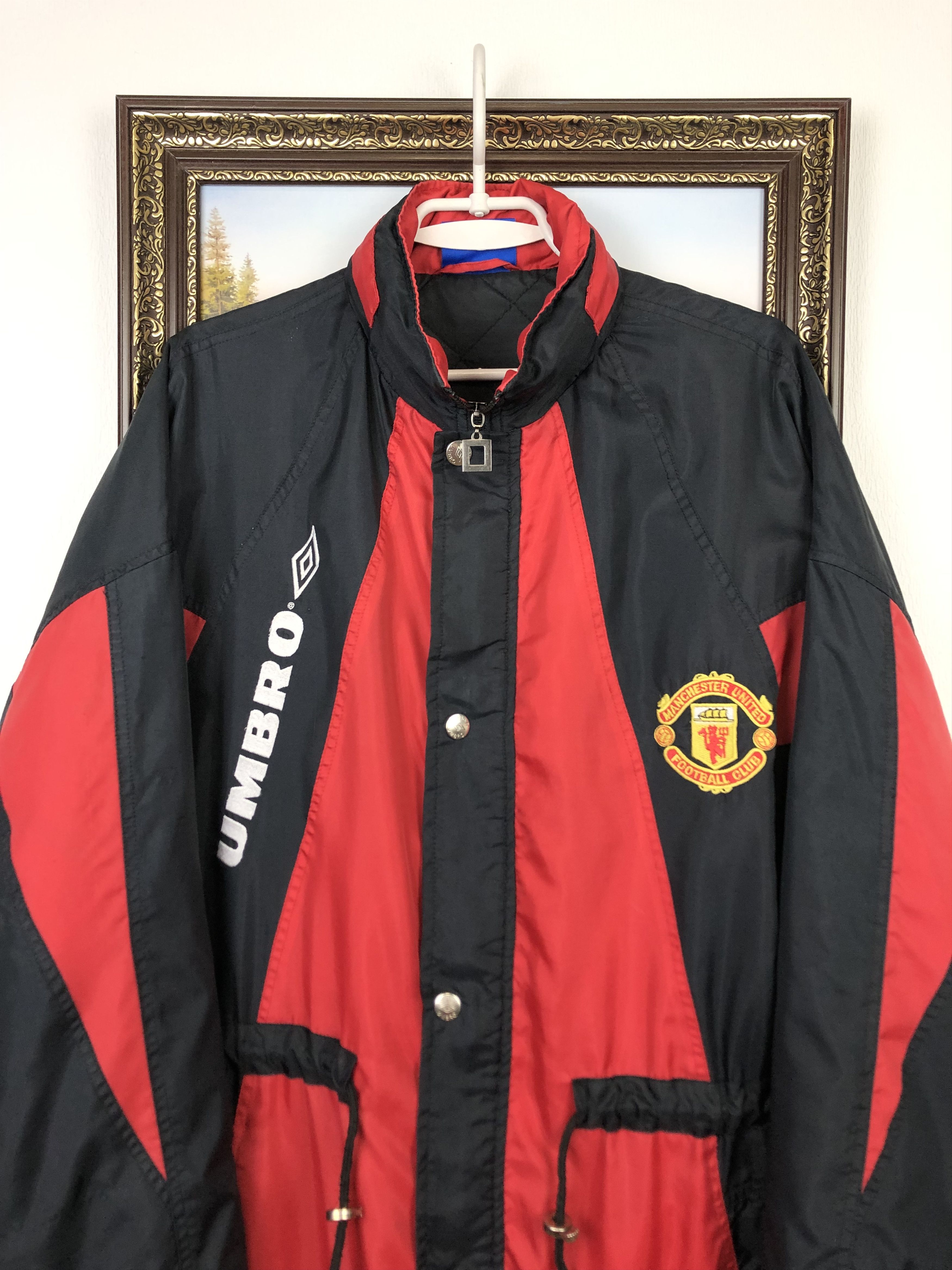 Umbro Vintage Manchester United Football Jacket Soccer Bomber Size US M / EU 48-50 / 2 - 2 Thumbnail