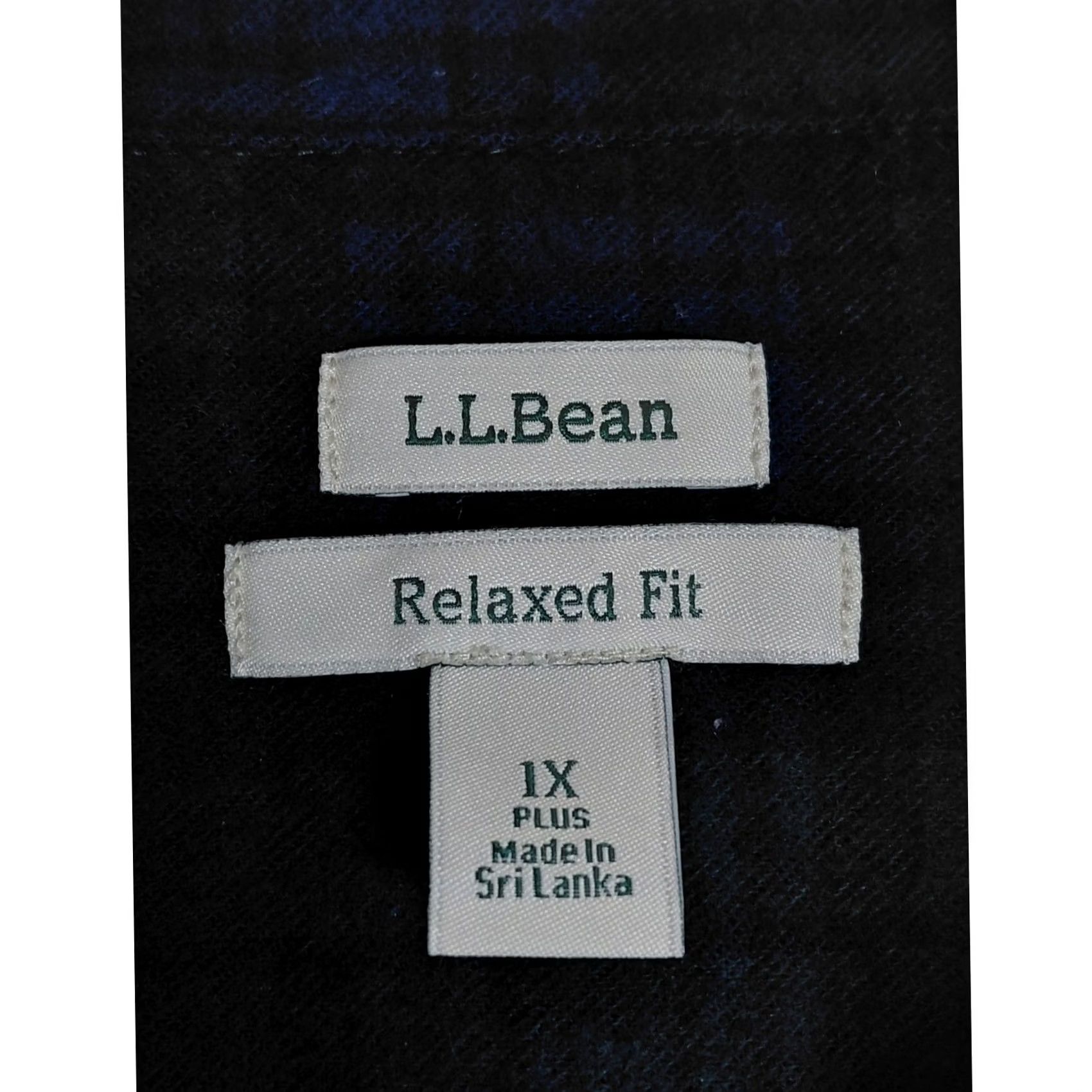 Vintage L.L.Bean Plaid Shirt Blue Green Relaxed Fit 1X Plus Long Sleeve Collared Button 100% Cotton Woven Size XL / US 12-14 / IT 48-50 - 3 Thumbnail