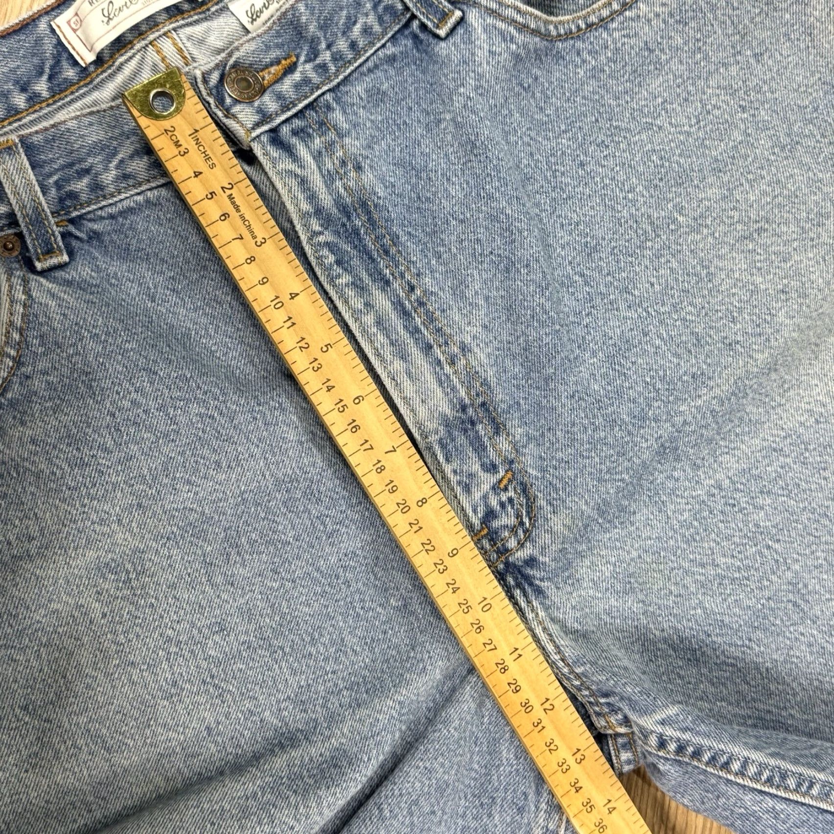 Vintage VINTAGE Levi Strauss Signature Denim Shorts Men’s Size 40 Bermuda Relaxed Fit Brown 9" Inseam Mens Size US 40 / EU 56 - 5 Thumbnail