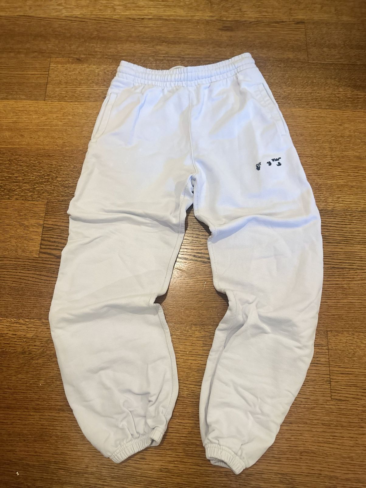 Off-White Off-White Mens L Signature Pony Fleece Jogger Sweatpants Size US 27 - 1 Thumbnail