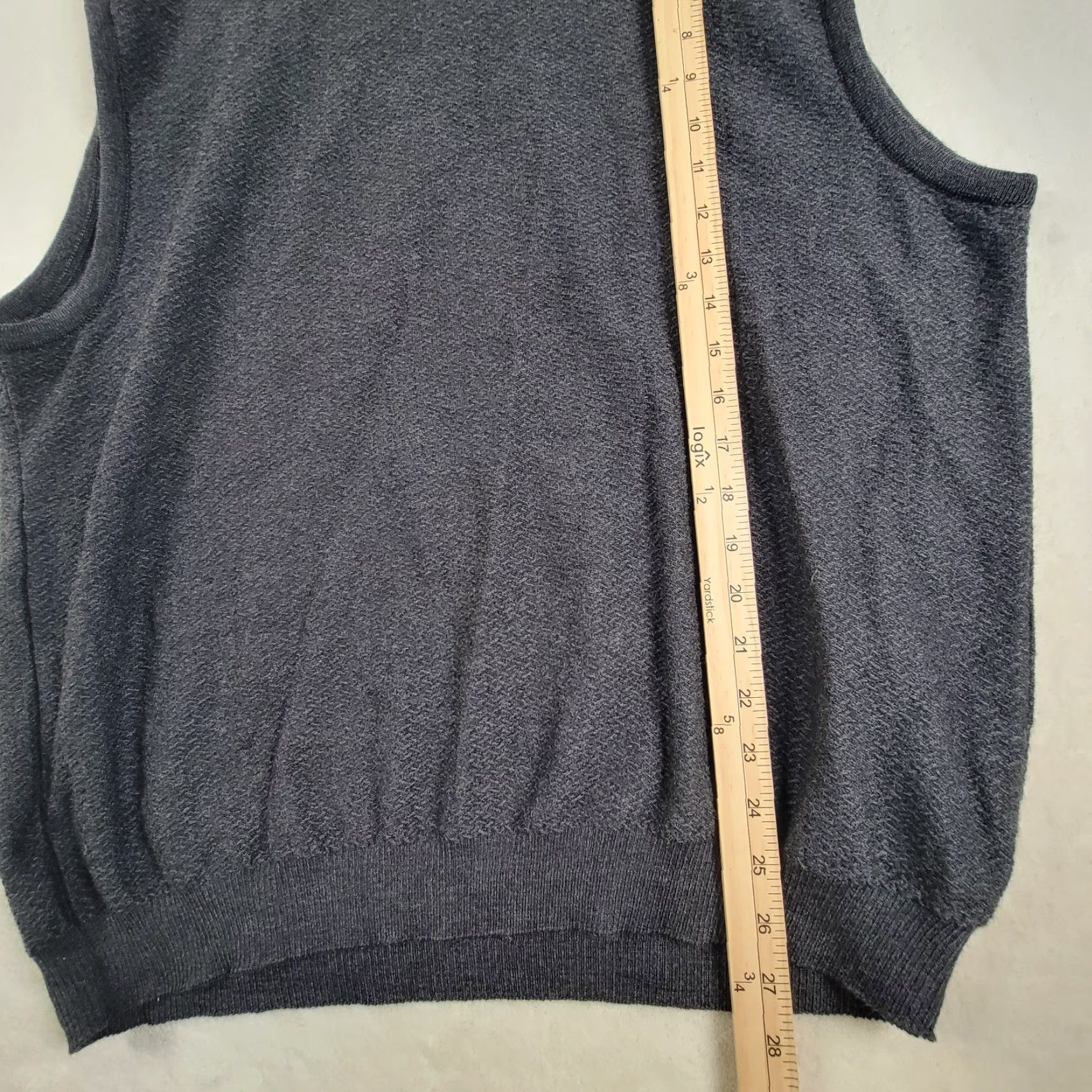 Vintage Segreto Sweater Vest Gray Mens XL 100% Merino Wool Sleeveless V-Neck Italy Size US XL / EU 56 / 4 - 4 Thumbnail