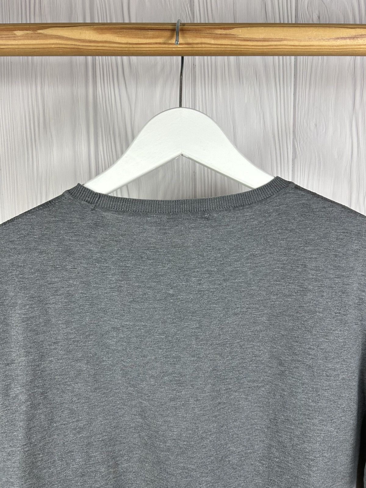 Ermenegildo Zegna Ermenegildo Zegna Logo Lettering Grey Cotton T-shirt Size L Size US L / EU 52-54 / 3 - 7 Thumbnail