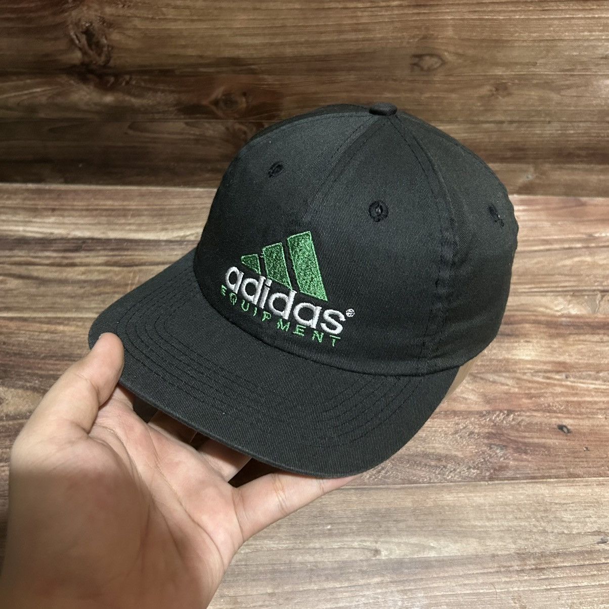 Adidas Six panel hats adidas equipment logo black vintage Size ONE SIZE - 2 Thumbnail