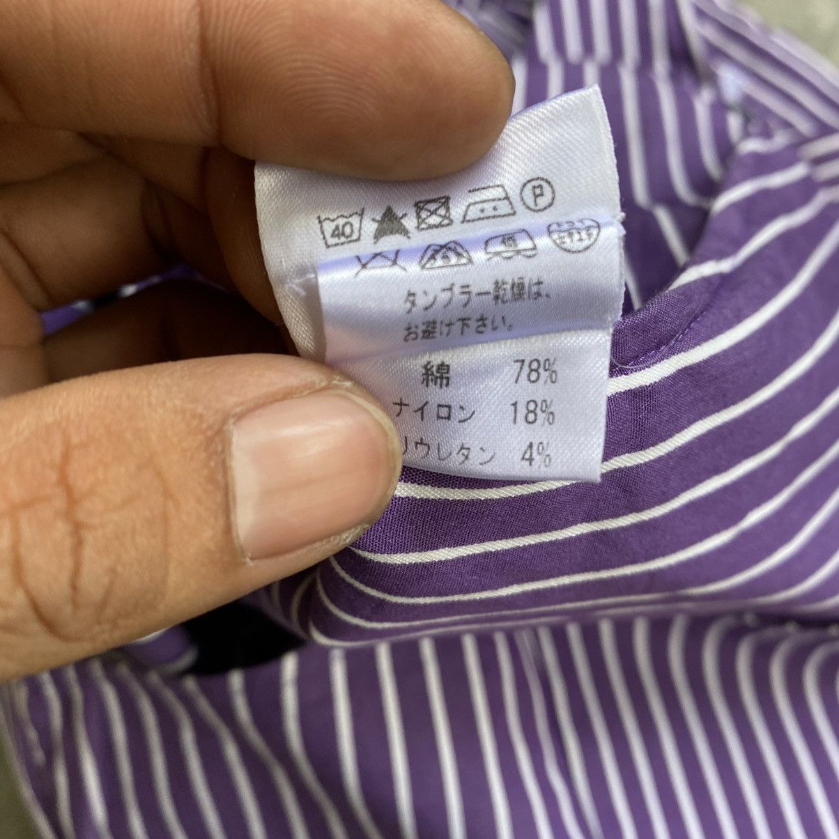 Loro Piana Loro Piana Stripe Purpel Button Ups Shirt Size S / US 4 / IT 40 - 10 Thumbnail