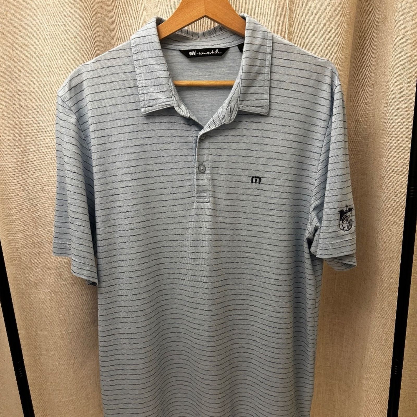 TravisMathew TravisMathew Light Blue Polo Shirt - Men’s Large Golf/Casual Size US L / EU 52-54 / 3 - 1 Thumbnail