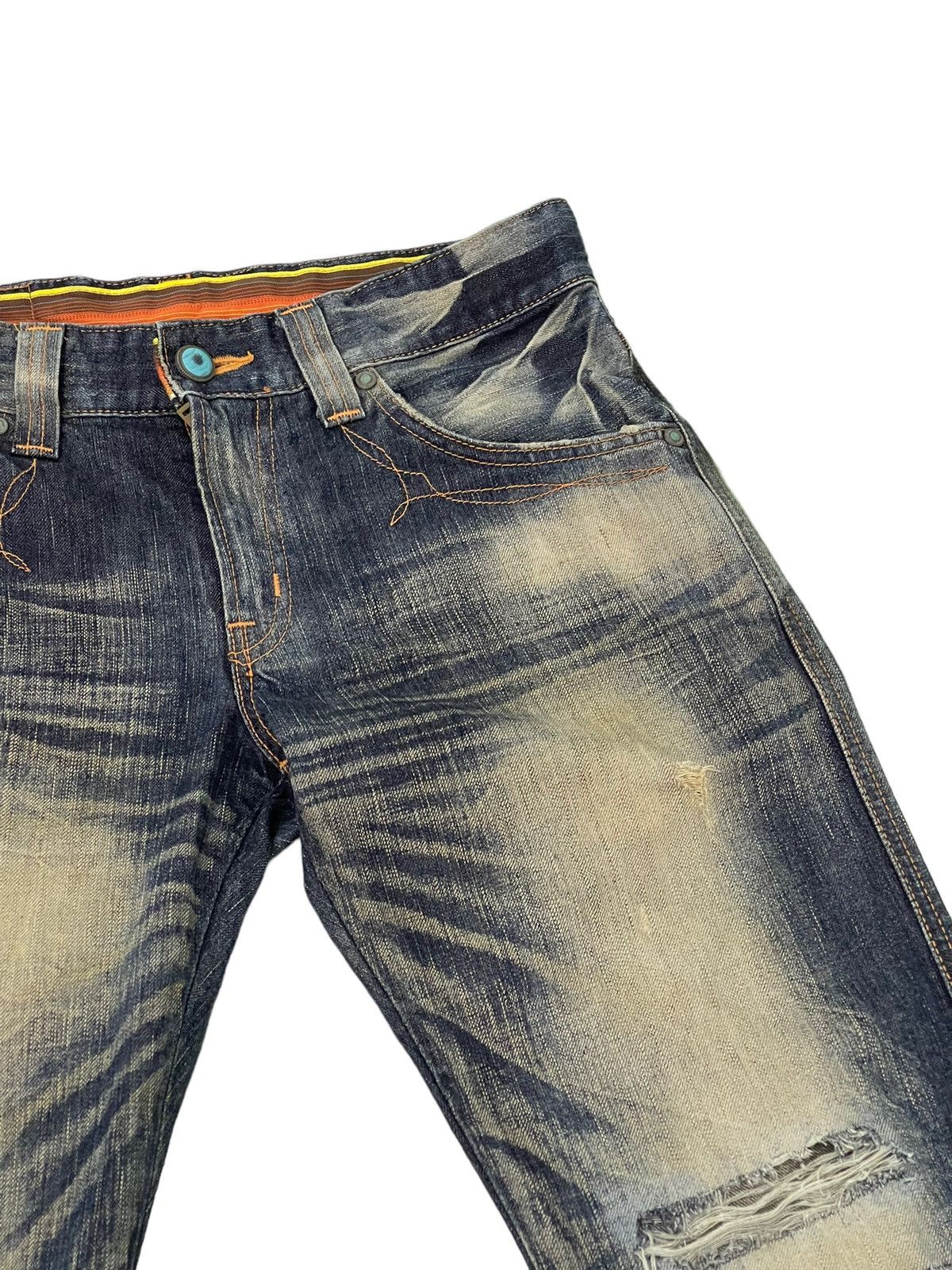 Edwin Flare Jeans Edwin Japan Mud Wash Distress Boot Cut 7🟦8 Size US 32 / EU 48 - 9 Thumbnail