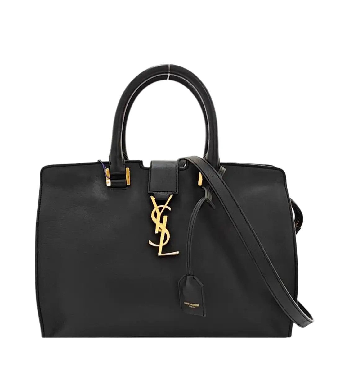 Saint Laurent Paris Saint Laurent Paris YSL tote bag black cowhide leather shoulder bag crossbody ha Size ONE SIZE - 1 Thumbnail