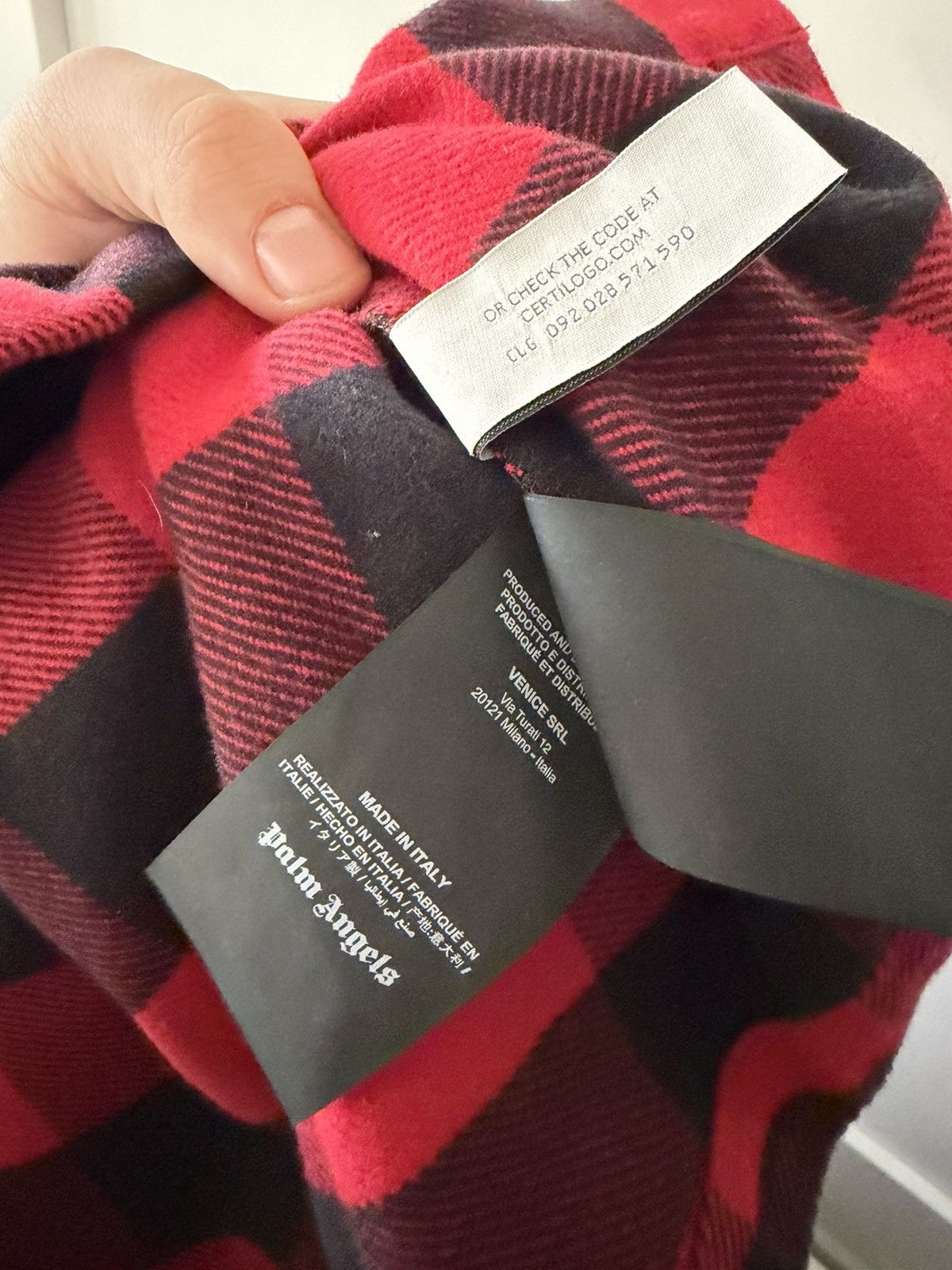 Palm Angels Palm Angels Classic Logo Overshirt Red/Black Size US S / EU 44-46 / 1 - 5 Thumbnail