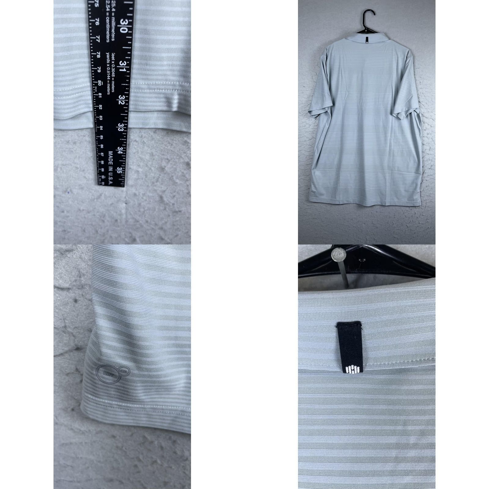 Puma PUMA Polo Shirt Mens XL Gray Stripe dryCELL Golf Performance Fit Phillips 66 Size US XL / EU 56 / 4 - 8 Thumbnail