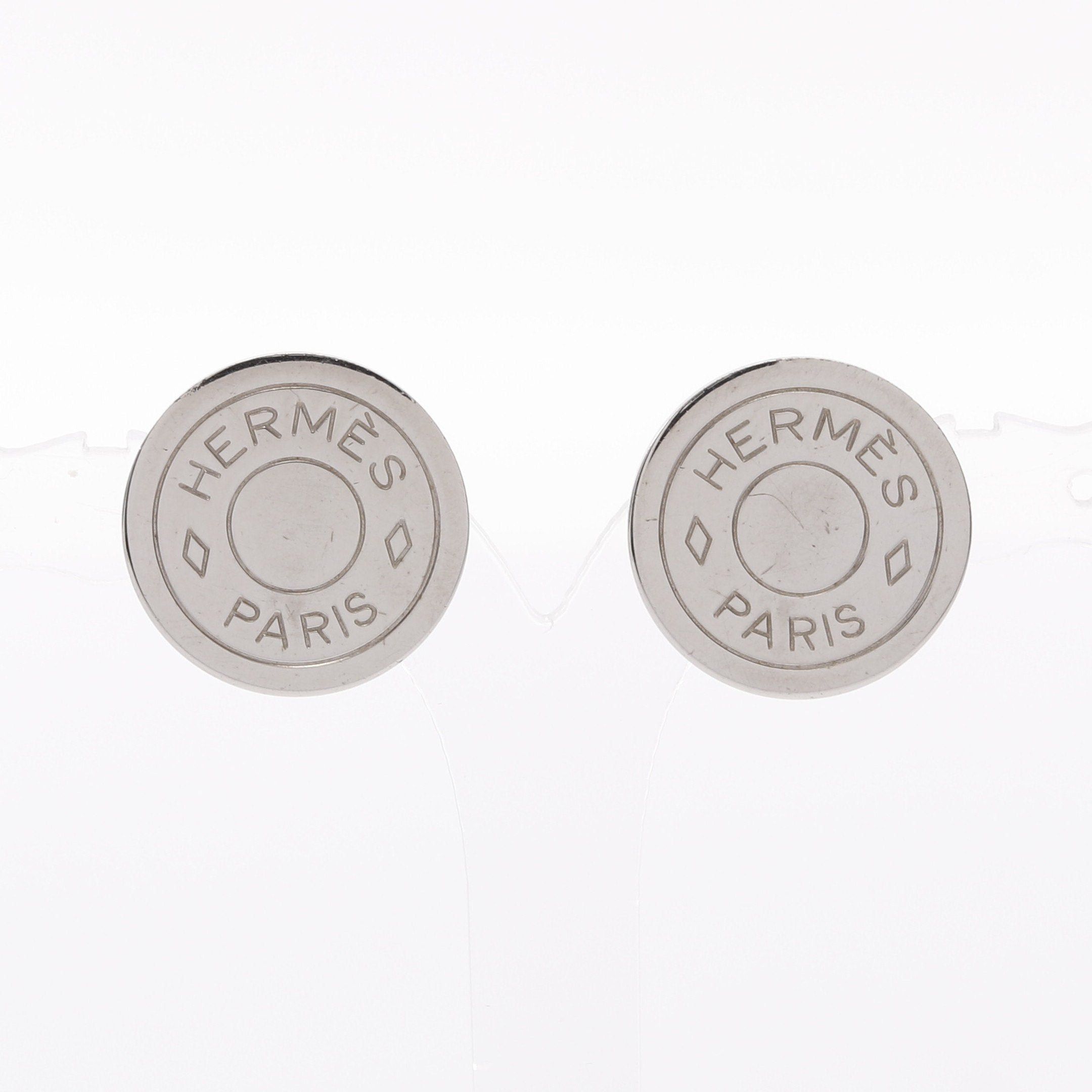 Hermes Hermes Serie Earrings Metal Silver Size ONE SIZE - 1 Thumbnail