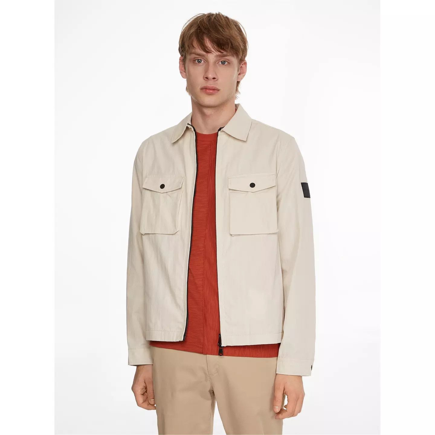 Calvin Klein o1g2r1mq0426 Long Sleeve Shirt Jacket in Beige Size US M / EU 48-50 / 2 - 3 Thumbnail