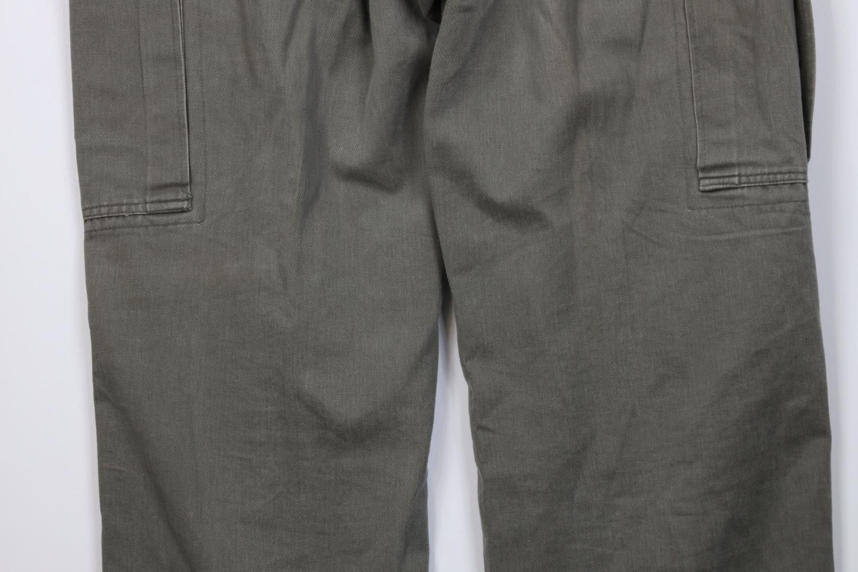 Lee Vintage 90s Y2K Lee Riveted Baggy Wide Leg Cargo Pants Green Size US 36 / EU 52 - 12 Thumbnail