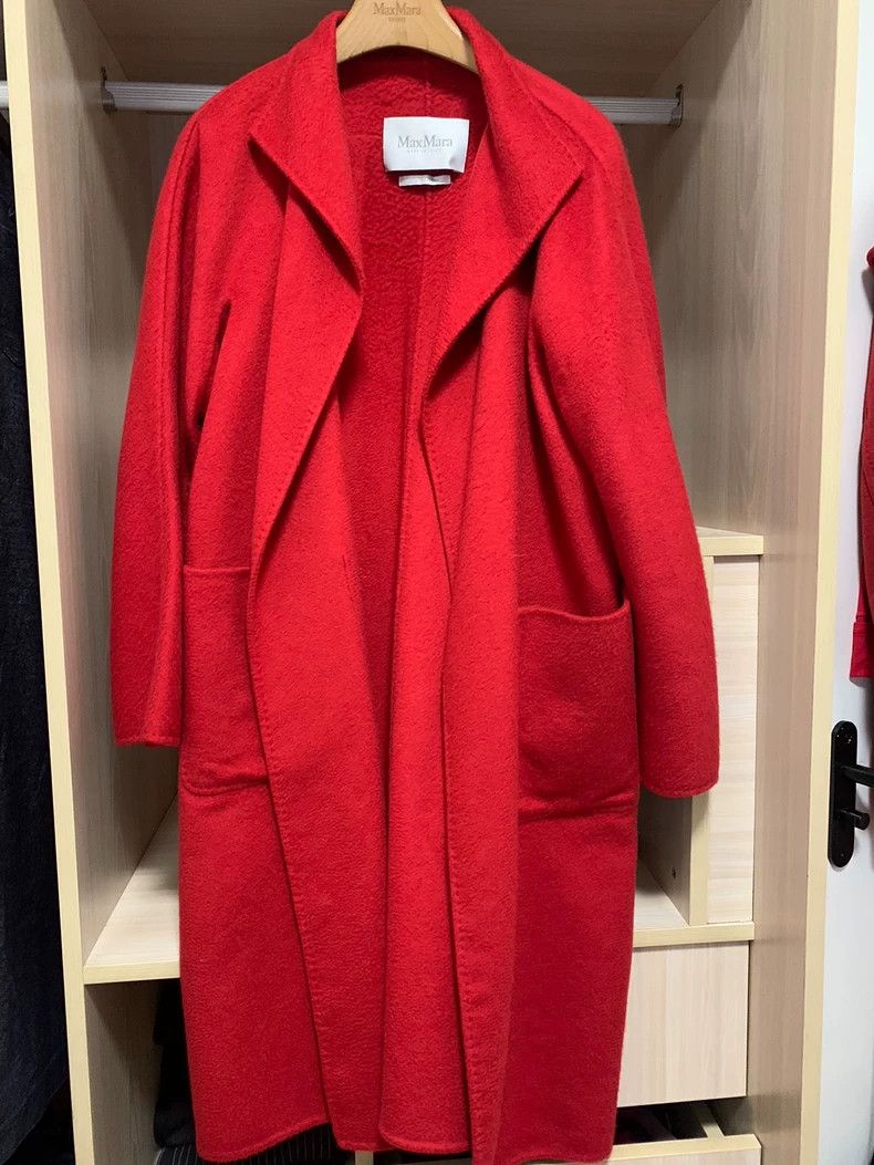 Max Mara MaxMara Lilia Red Cashmere Coat Size US M / EU 48-50 / 2 - 1 Thumbnail