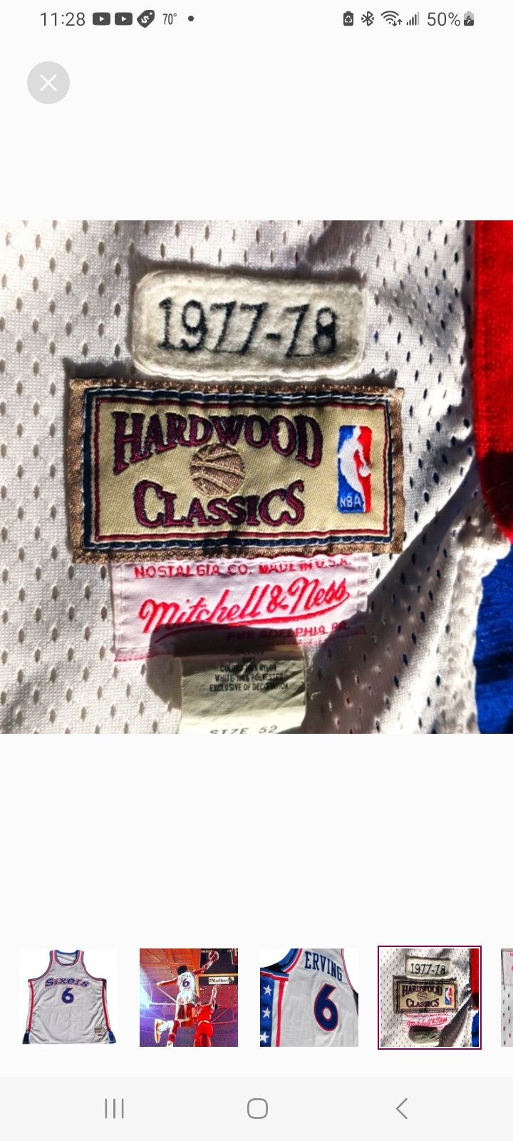 Mitchell & Ness × NBA AUTHENTIC Mitchell & Ness Julius Erving Sixers Jersey 77-78 Size US XL / EU 56 / 4 - 5 Thumbnail