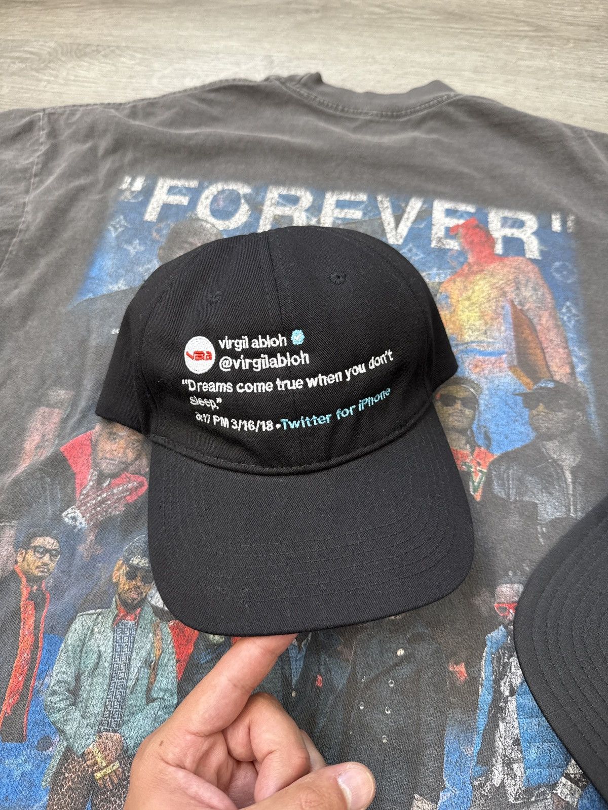 Richie Le Collection × Vintage Virgil Abloh Vintage Forever Tee Black Size Medium Size US M / EU 48-50 / 2 - 7 Thumbnail