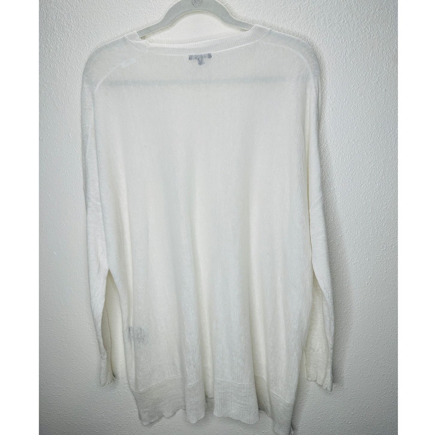 Other Pure Amici Ivory Round Neck Long Sleeve High Low Sweater L Size L / US 10 / IT 46 - 8 Thumbnail