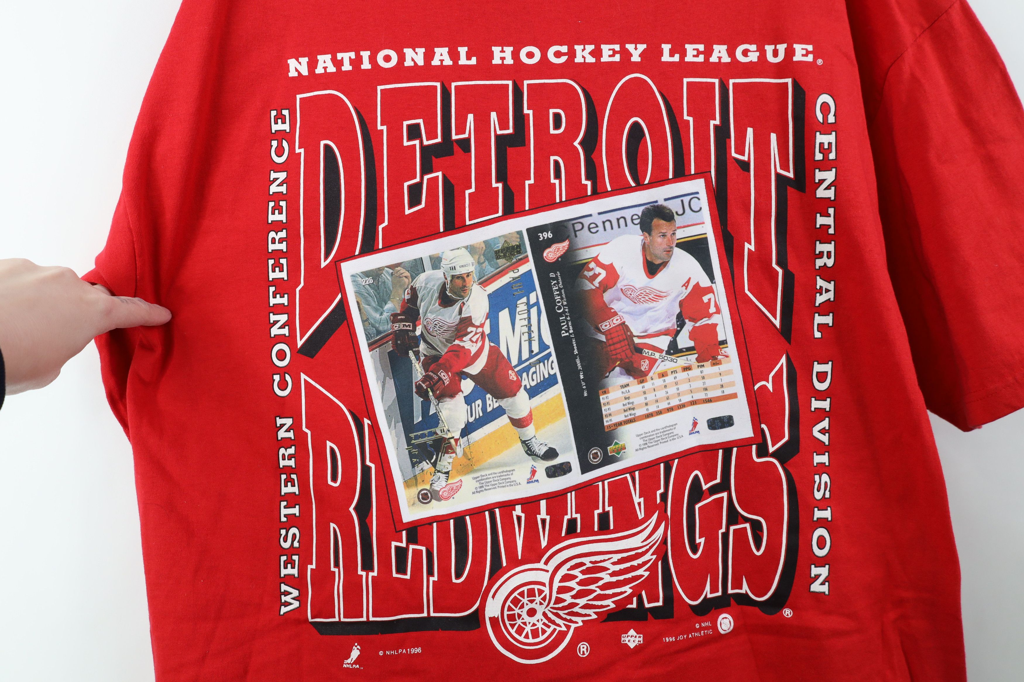 Vintage Deadstock Vintage 90s Detroit Red Wings Hockey T-Shirt Red Size US XL / EU 56 / 4 - 6 Thumbnail