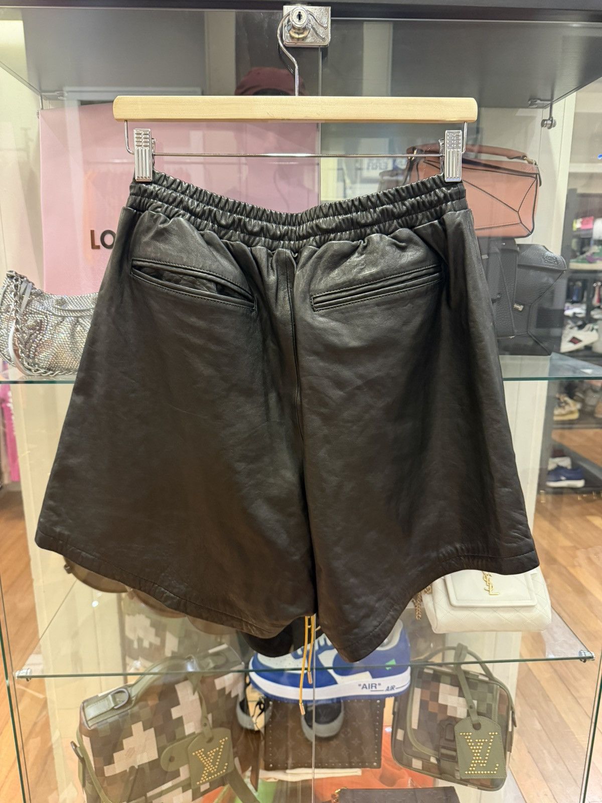 Rhude Rhude SS21 Black Leather Shorts Size US 30 / EU 46 - 2 Thumbnail