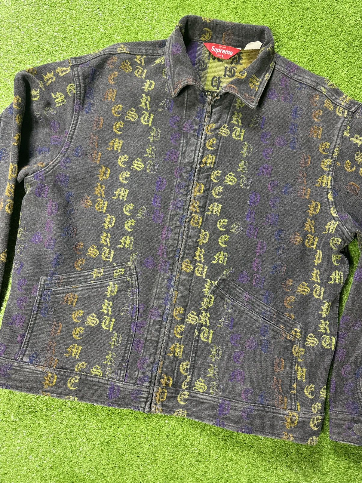 Supreme Supreme Gradient Jacquard Denim Work Jacket Size US L / EU 52-54 / 3 - 2 Thumbnail