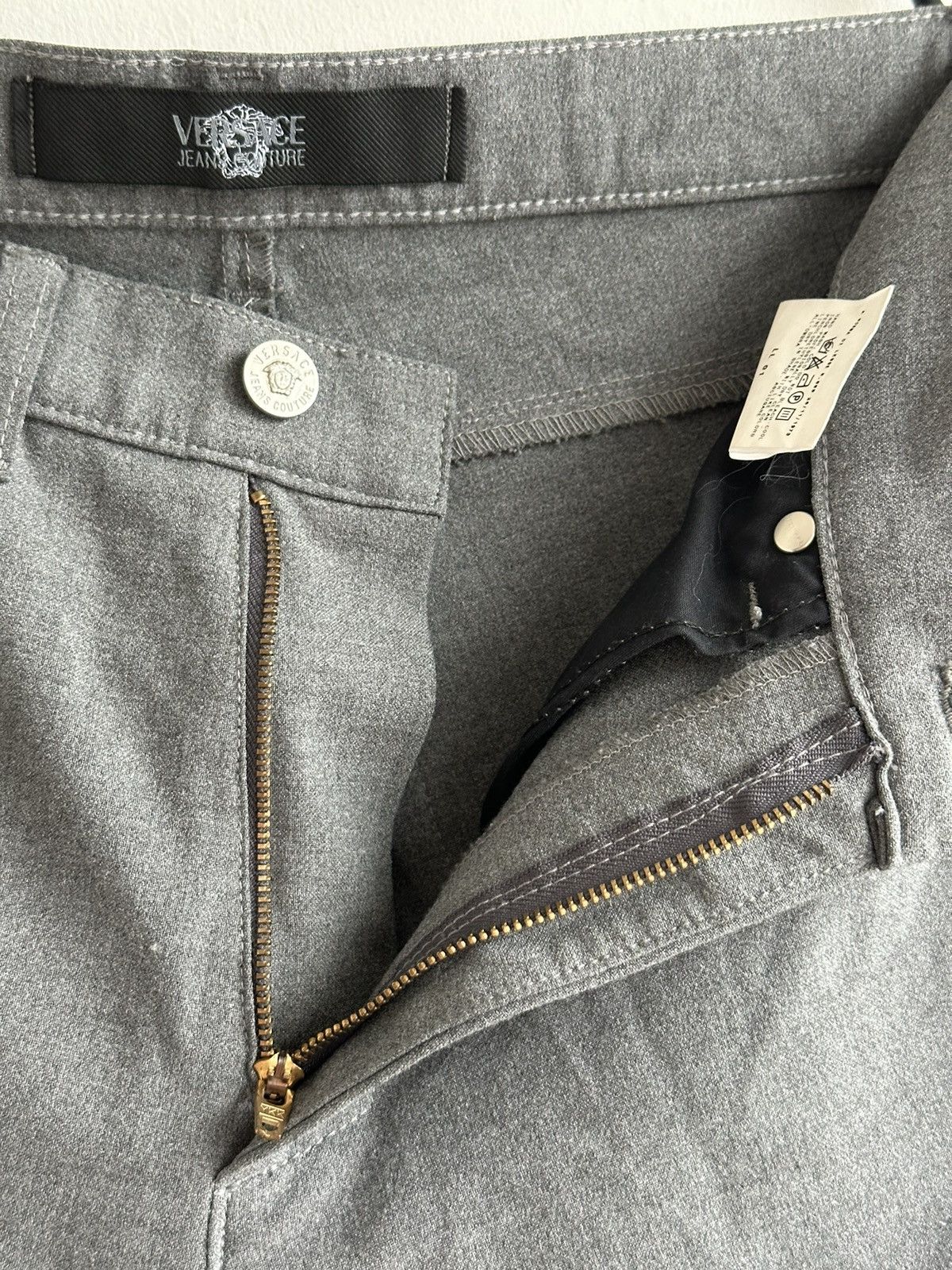 Versace Jeans Couture Vtg Versace Jeans Couture Stretch Pants Gray Size 31 W28xL28 Size US 31 - 9 Thumbnail