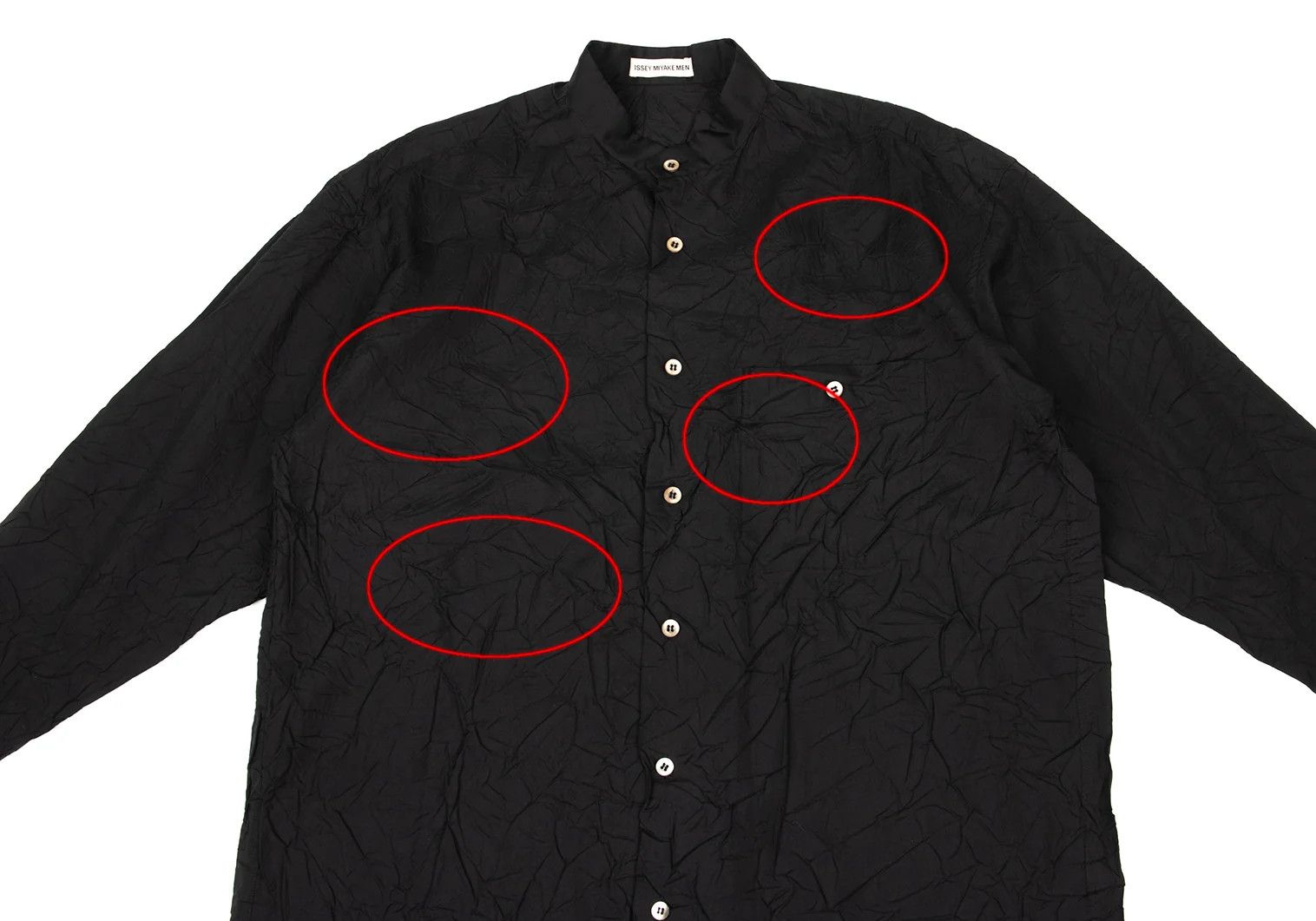 Issey Miyake Band Collar Shirt in Black, Size M Size US M / EU 48-50 / 2 - 2 Thumbnail