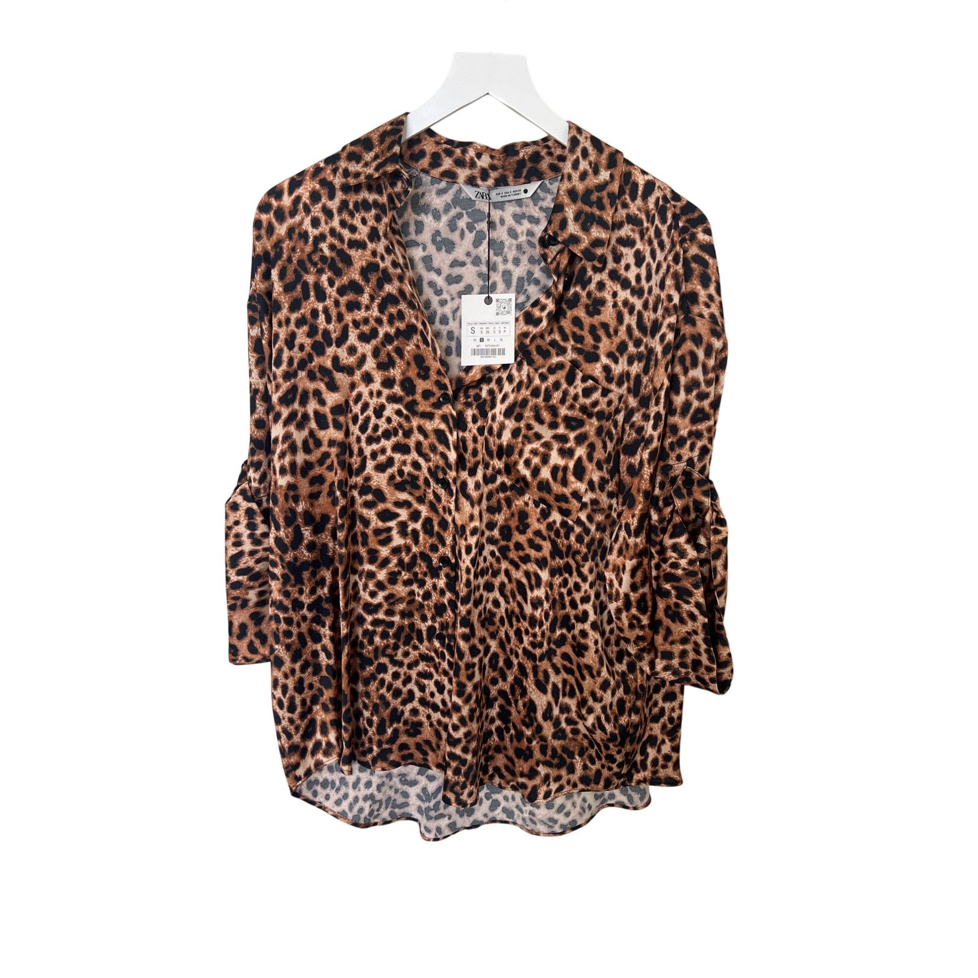 Zara Zara Animal Print Oversized Button-Down Shirt Size S / US 4 / IT 40 - 3 Thumbnail