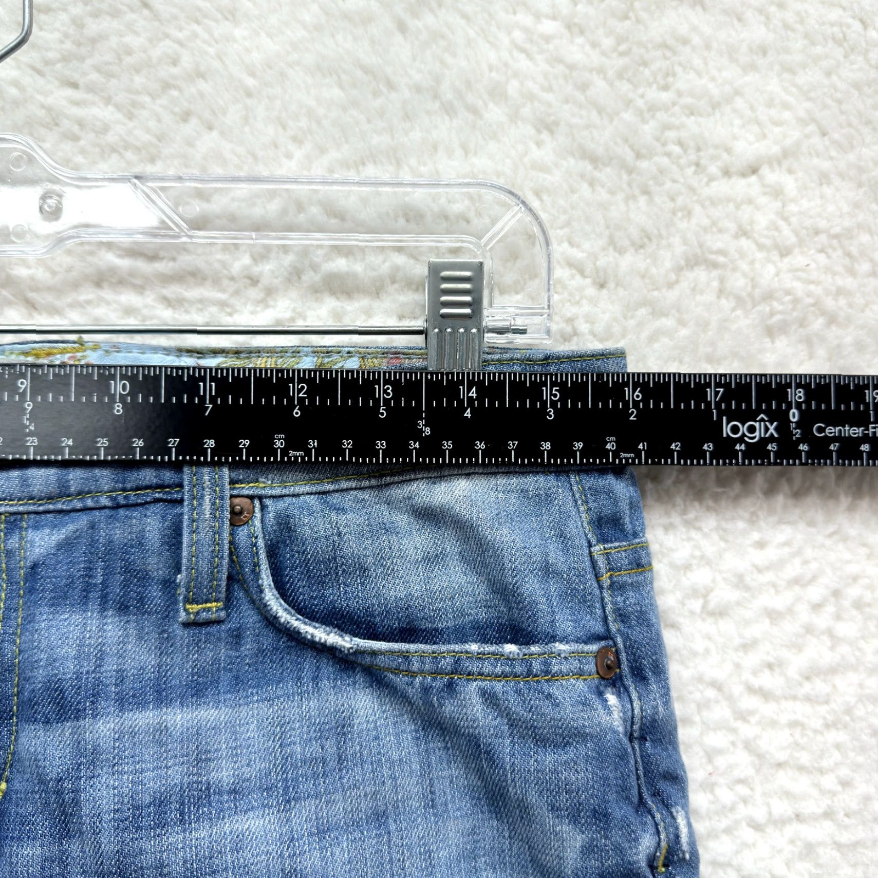 Vintage VINTAGE Joe's Jeans Denim Mini Skirt 10 29 Large Low Rise Distressed Blue Women's 90s Size 36" / US 14 / IT 50 - 4 Thumbnail