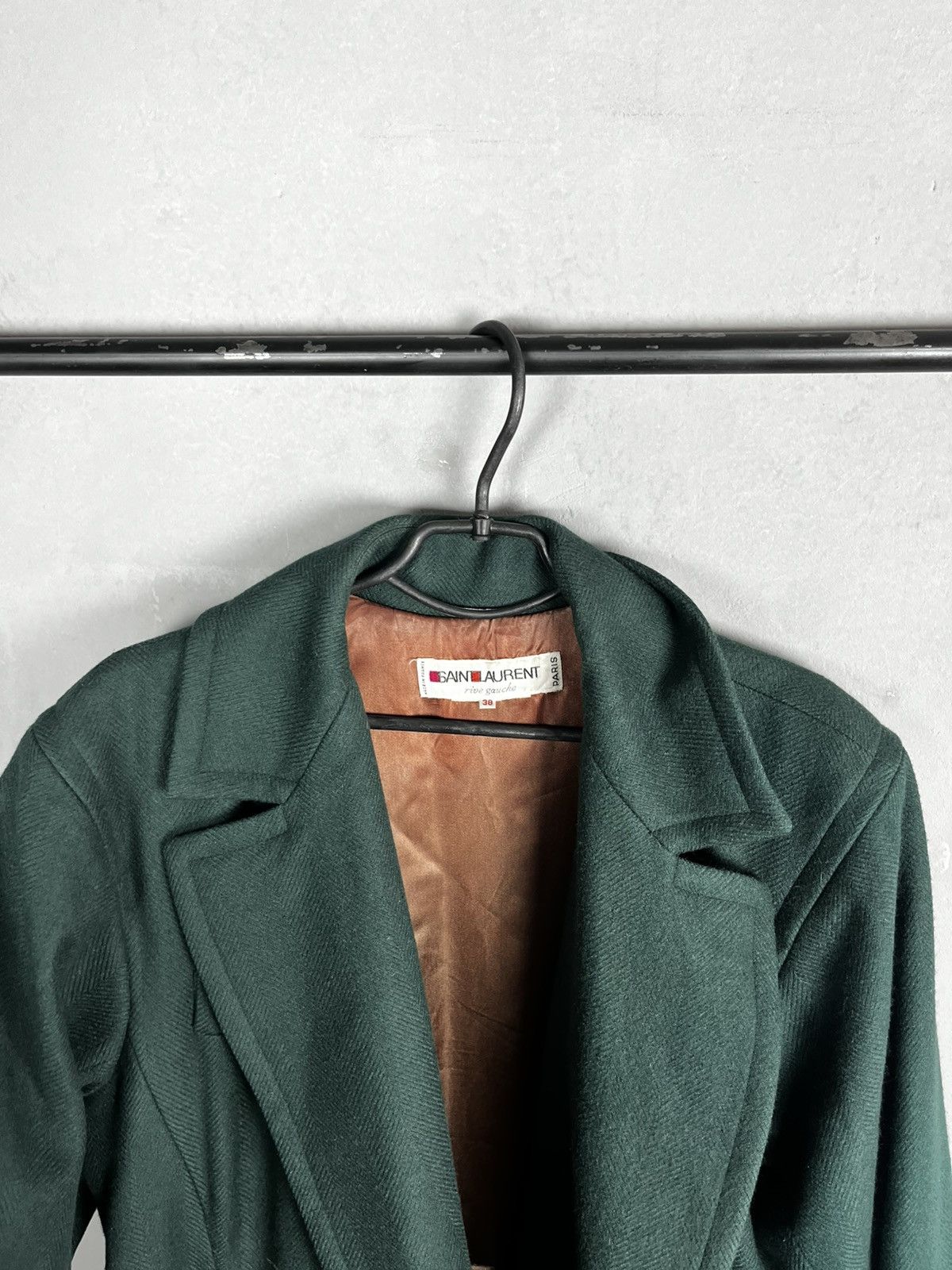 Yves Saint Laurent saint laurent gren coat vintage 80s Size S / US 4 / IT 40 - 20 Thumbnail