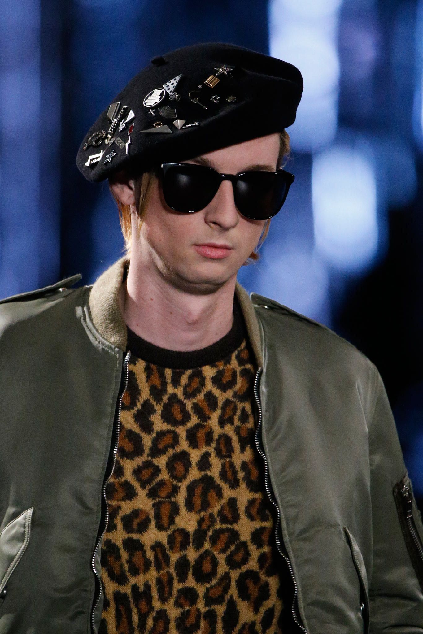 Hedi Slimane × Saint Laurent Paris NEW AW15 PARIS SESSIONS LEOPARD PRINTED MOHAIR SWEATER Size US L / EU 52-54 / 3 - 12 Thumbnail