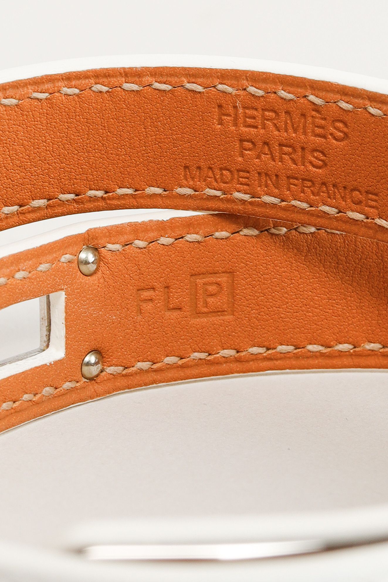 Hermes Hermes Kelly Double Tour Blanc Epsom Leather Bracelet Size ONE SIZE - 5 Thumbnail