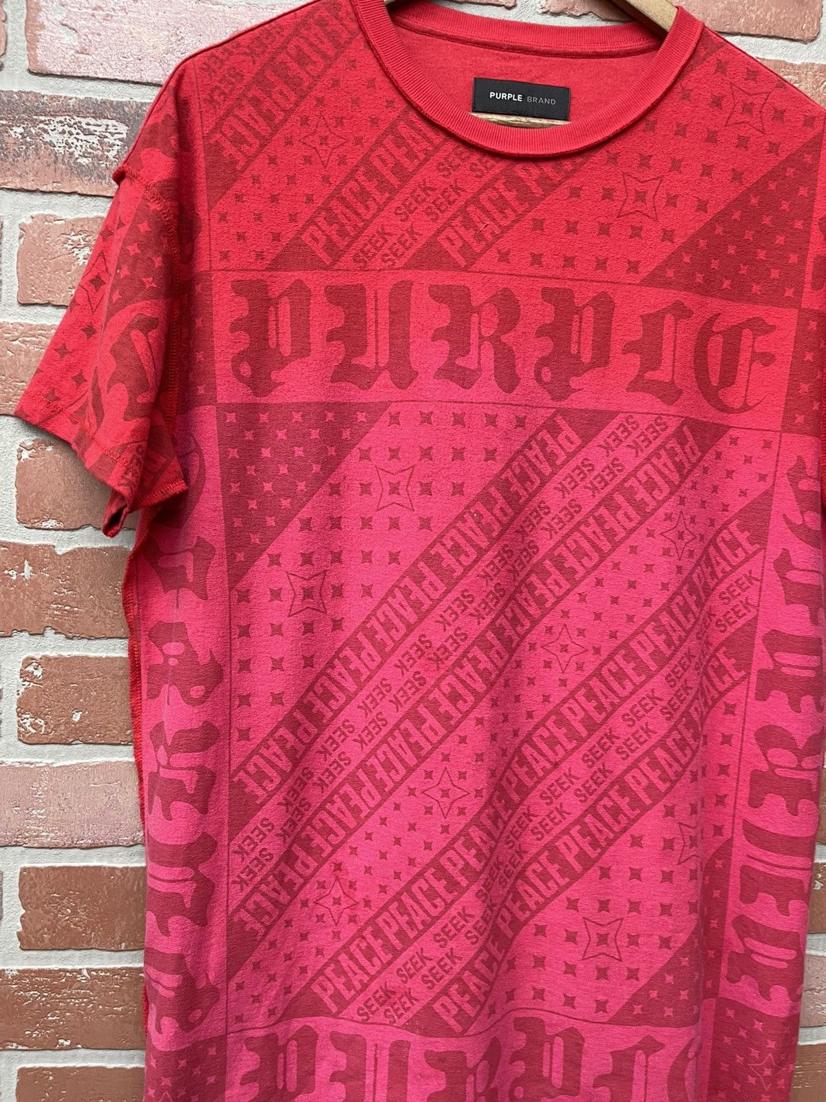Purple Brand Size XS - Purple Brand Red Tee Inside Out Bandana Size US XS / EU 42 / 0 - 2 Thumbnail