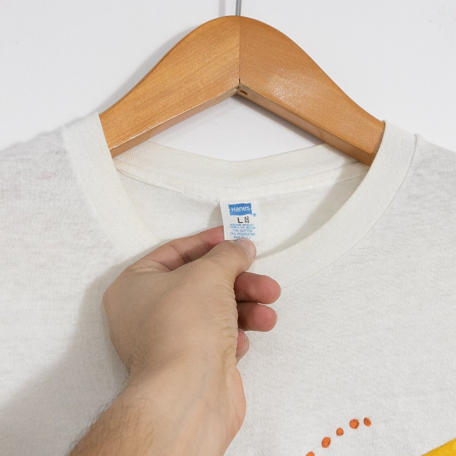 Vintage Vintage 80s Trasher T Shirt Medium - Hanes Blank Distressed Size US M / EU 48-50 / 2 - 6 Thumbnail