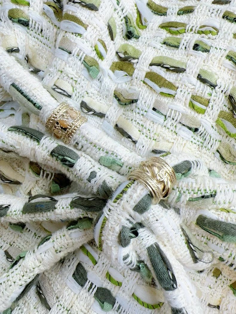 Chanel Chanel 18c Greek series green beige and white braided coat Size XS / US 0-2 / IT 36-38 - 3 Thumbnail