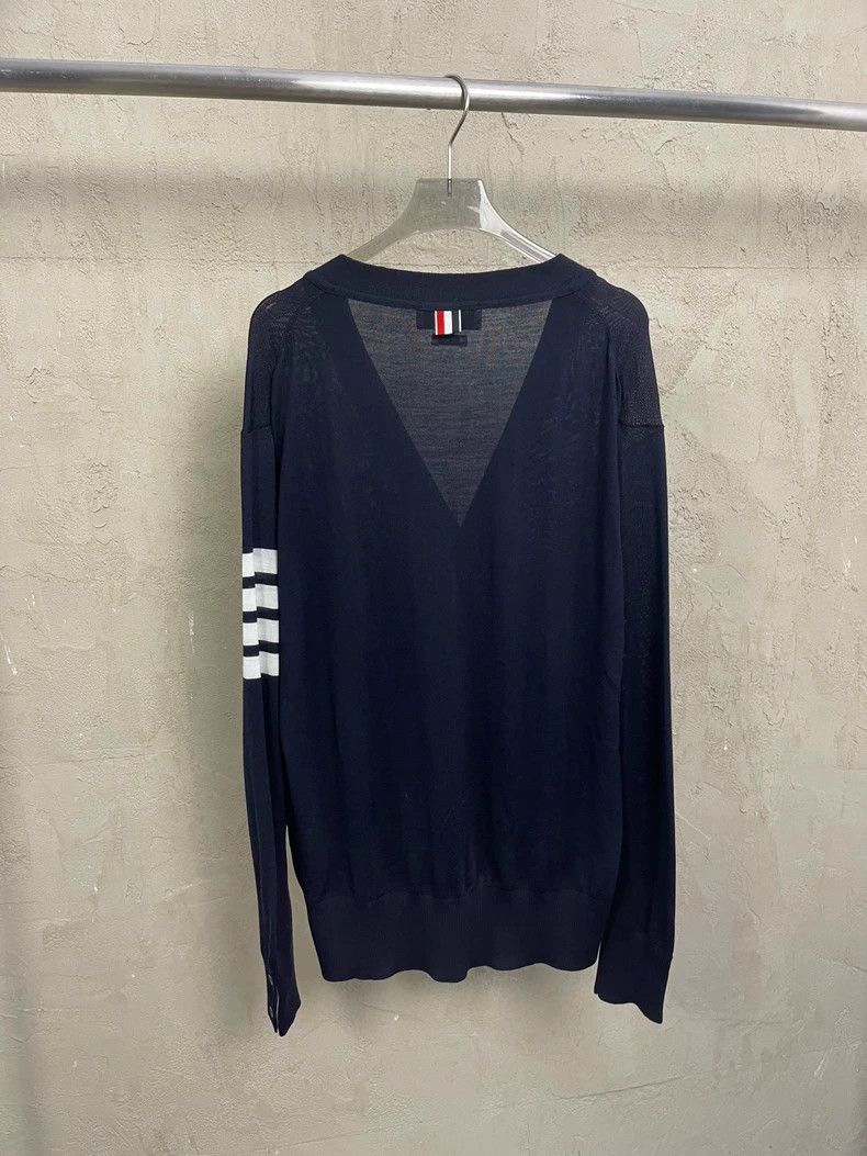 Thom Browne Thom Browne size4 Blue and green wool sweater Size US XL / EU 56 / 4 - 2 Thumbnail