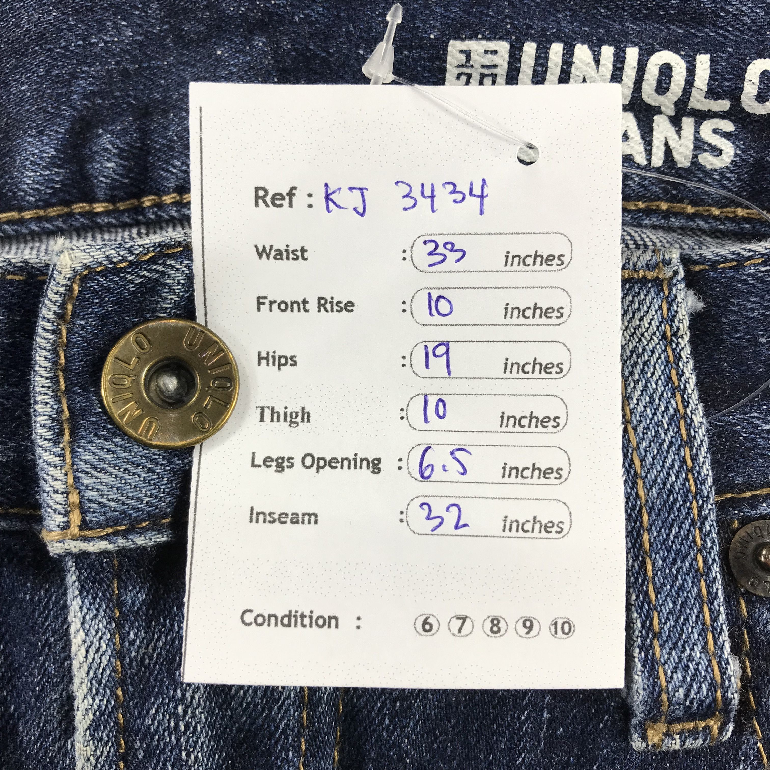 Japanese Brand Uniqlo Selvedge Jeans Faded Redline Denim KJ3434 Size US 32 / EU 48 - 10 Thumbnail