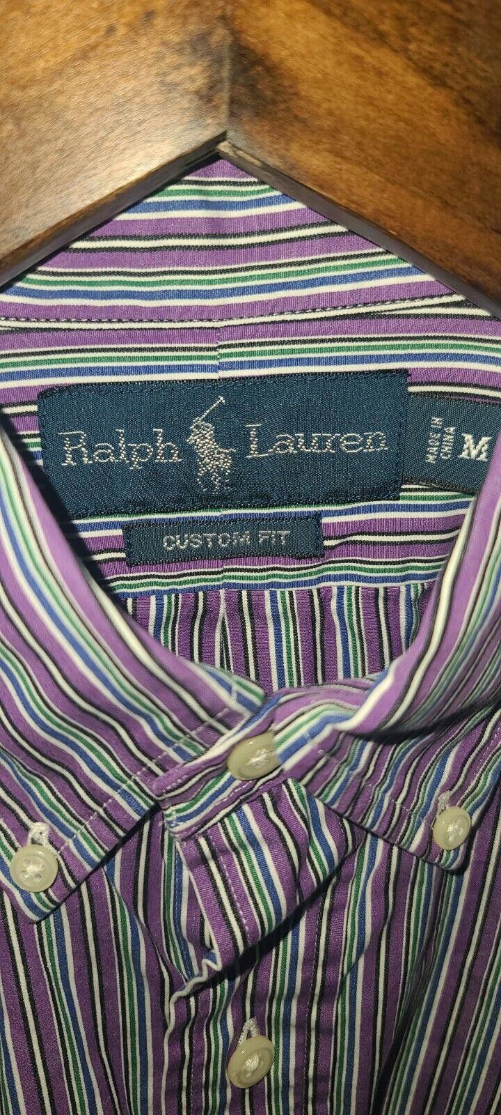 Lauren Ralph Lauren Ralph Lauren Custom Fit Long Sleeve Men’s M Purple Stripe Size US M / EU 48-50 / 2 - 2 Thumbnail