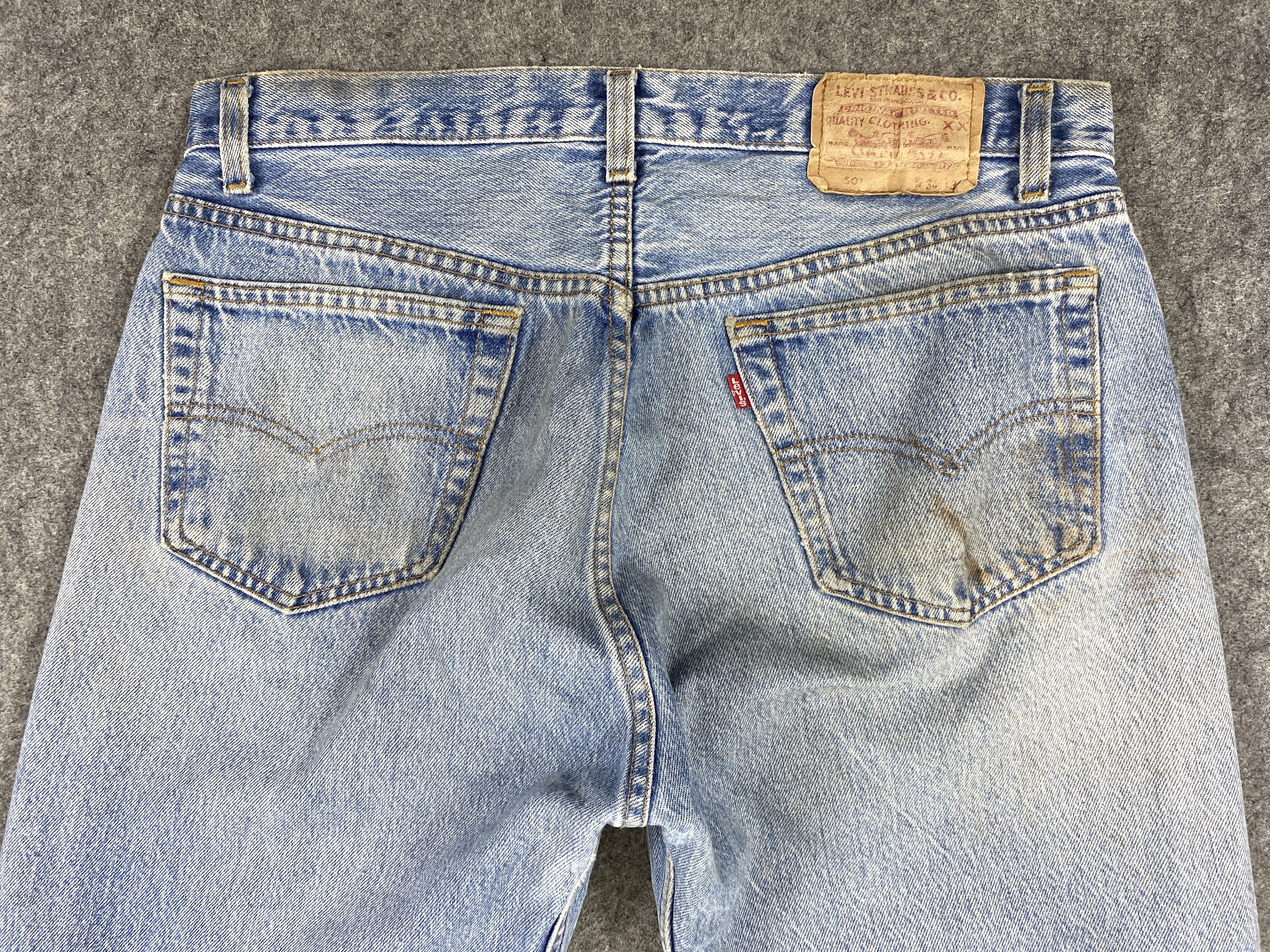 Levi's 90's Mid Blue Vintage Levi's 501 USA 33x33 Denim -JN1553 Size US 33 - 4 Thumbnail