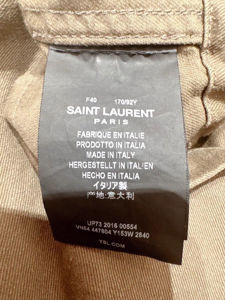 Saint Laurent Paris Saint Laurent Paris Army Green Shark Sequin Jacket Size S / US 4 / IT 40 - 4 Thumbnail