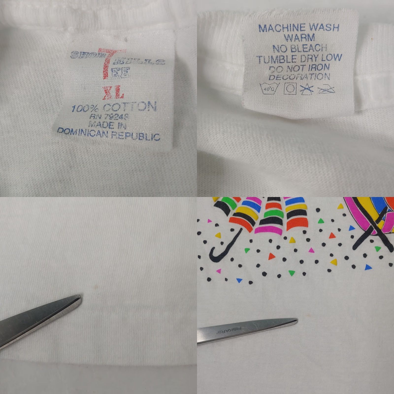 Vintage VINTAGE Short Hills EE T-Shirt Men XL White Beach Surfer Puffy Graphic Sun Palms 90s Summer Size US XL / EU 56 / 4 - 8 Thumbnail