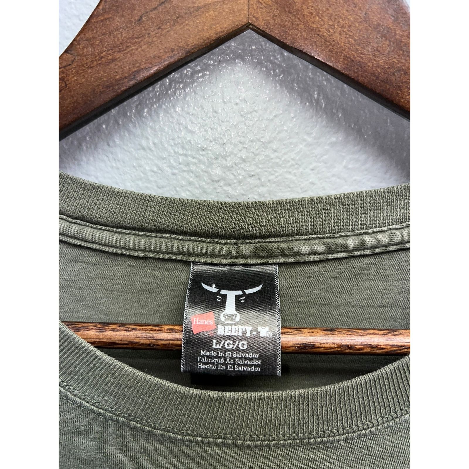 Hanes Vintage Hanes Beefy Shirt Logo Beefy-T Green Tee 2000s L Size US L / EU 52-54 / 3 - 6 Thumbnail