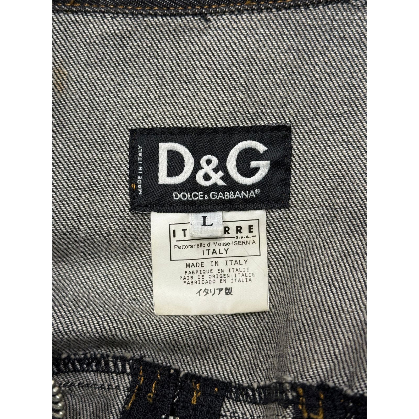 Dolce & Gabbana S/S2004 Dolce & Gabbana full zip denim jacket Size L / US 10 / IT 46 - 7 Thumbnail